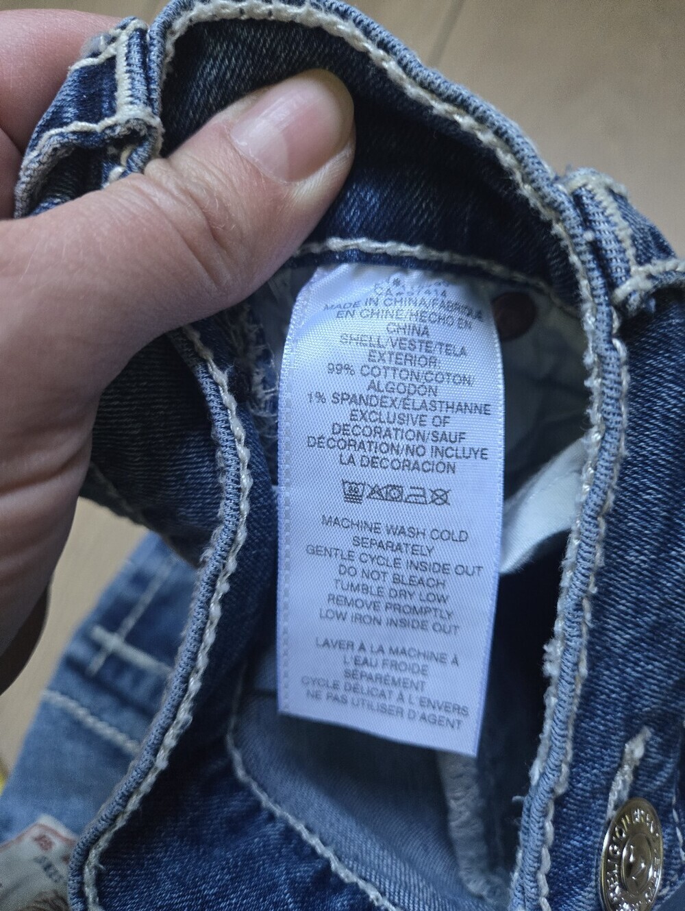 True Religion Big T Sarah Straight Fit Blue High Rise Jeans Size 28 - Picture 10 of 10